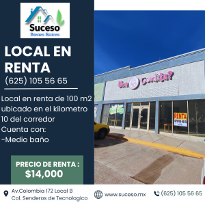 Local en Renta Kilometro 10 del Corredor