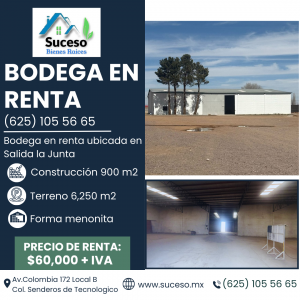 Bodega En Renta Salida la Junta