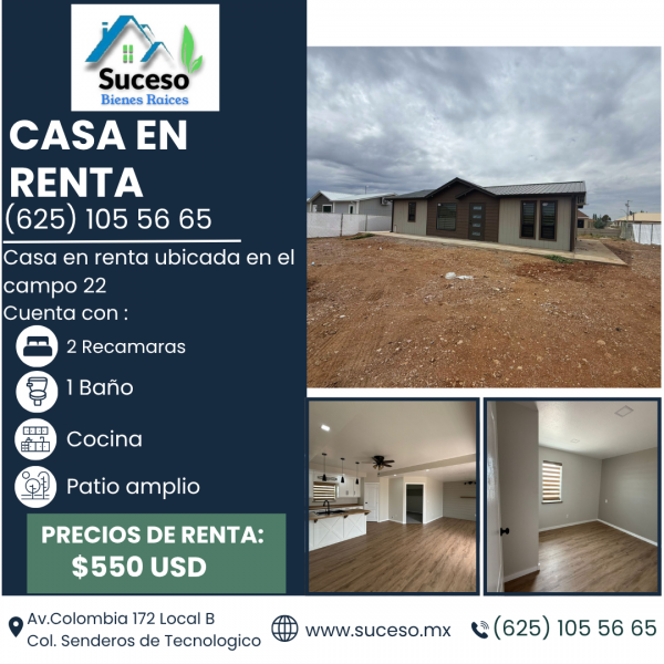 Casa en Renta Campo 22 (RENTADA)