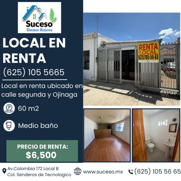 Local en Renta calle segunda y Ojinaga
