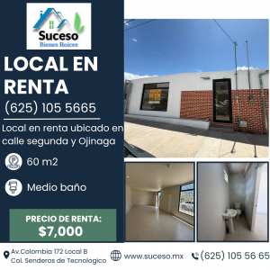 Local en Renta calle segunda y Ojinaga