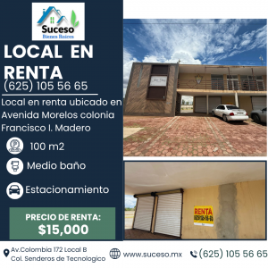 Local en Renta Avenida Morelos