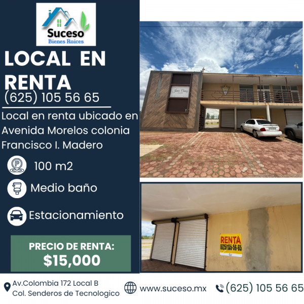 Local en Renta Avenida Morelos