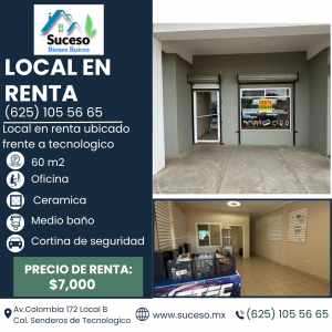 Local en Renta frente a Tecnologico