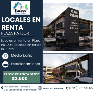 Locales en Renta en Plaza PATJOR