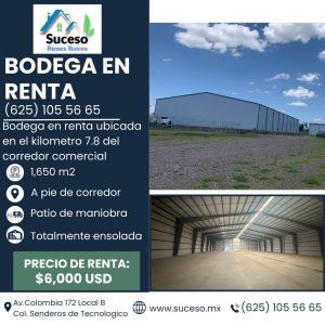 Bodega en Renta en km 7.8 de Corredor Comercial