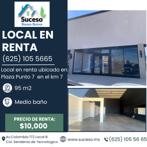 Local en Renta en Plaza Punto 7 en el km 7