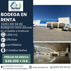 Bodega en Renta en Salida a Anáhuac
