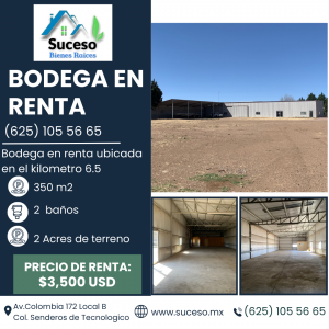 Bodega en Renta en el kilometro 6.5