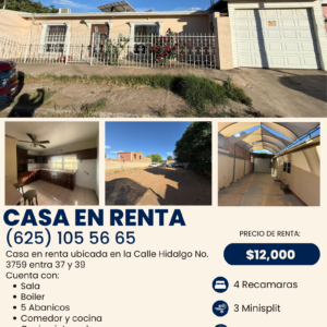 Casa en Renta en Calle Hidalgo